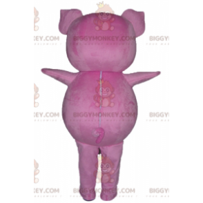 BIGGYMONKEY™ Costume da mascotte di maiale rosa grassoccio