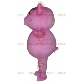 BIGGYMONKEY™ Costume da mascotte di maiale rosa grassoccio