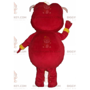 Traje de mascote de porco rosa BIGGYMONKEY™ vestido com traje