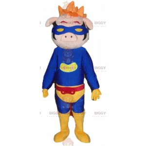 Costume da mascotte di maiale BIGGYMONKEY™ vestito con un