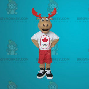 Costume de mascotte BIGGYMONKEY™ de caribou de renne géante -