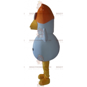 Costume de mascotte BIGGYMONKEY™ d'oiseau blanc orange et jaune