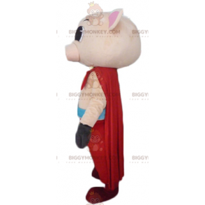Costume de mascotte BIGGYMONKEY™ de cochon rose avec un