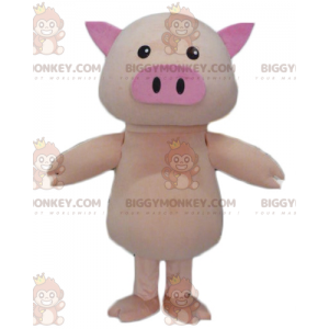 Fantasia de mascote BIGGYMONKEY™ de Porco Rosa Grande Bonito e