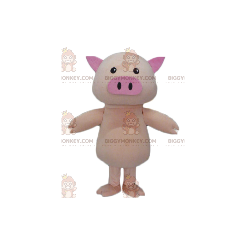 Cute and Plump Big Pink Pig BIGGYMONKEY™ Mascot Costume –