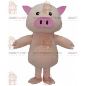 Fantasia de mascote BIGGYMONKEY™ de Porco Rosa Grande Bonito e