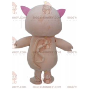 Costume de mascotte BIGGYMONKEY™ de gros cochon rose mignon et