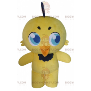 Costume de mascotte BIGGYMONKEY™ de poussin jaune et noir de