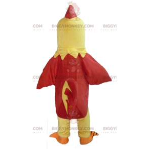 Giant Rooster Yellow and Red Hen BIGGYMONKEY™ Mascot Costume –