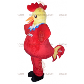 Giant Yellow Red Blue and White Chicken BIGGYMONKEY™ Mascot