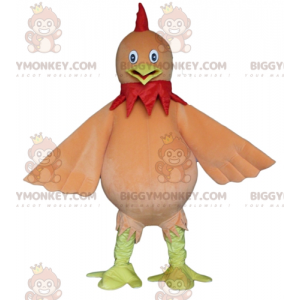 Giant Pigeon Yellow Red Brown Bird BIGGYMONKEY™ Mascot Costume