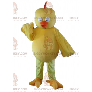 Costume de mascotte BIGGYMONKEY™ de gros poussin jaune et
