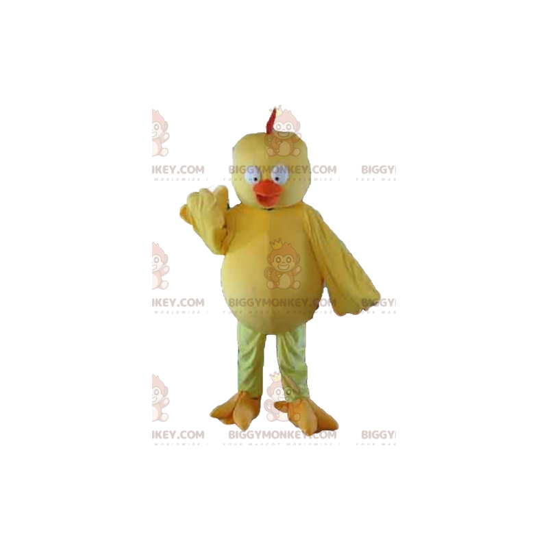 Costume de mascotte BIGGYMONKEY™ de gros poussin jaune et