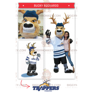 Costume della mascotte del giocatore di hockey Caribou