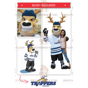 Hockey Player Caribou BIGGYMONKEY™ Mascot Costume -