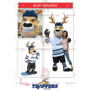 Costume della mascotte del giocatore di hockey Caribou
