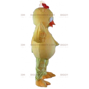 Costume de mascotte BIGGYMONKEY™ de gros poussin jaune et