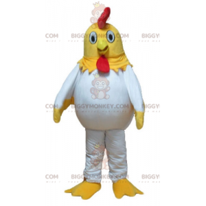 Gul vit och röd kycklinghöna BIGGYMONKEY™ maskotdräkt -