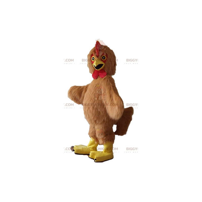 BIGGYMONKEY™ Costume per mascotte gallina gallo marrone e