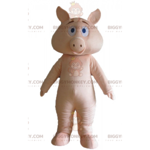 Traje de mascote BIGGYMONKEY™ de Porco Rosa Totalmente