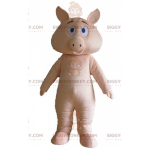 Costume de mascotte BIGGYMONKEY™ de cochon rose entièrement