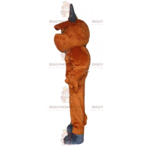 Costume de mascotte BIGGYMONKEY™ de buffle marron et gris à
