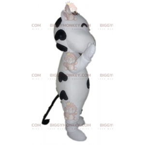 Costume de mascotte BIGGYMONKEY™ de vache blanche et noire