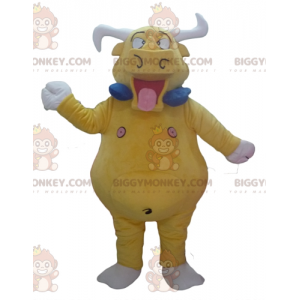 Costume da mascotte BIGGYMONKEY™ toro bufalo giallo gigante