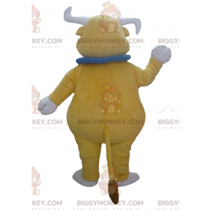 Costume da mascotte BIGGYMONKEY™ toro bufalo giallo gigante