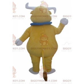 Disfraz de mascota BIGGYMONKEY™ de toro búfalo amarillo gigante