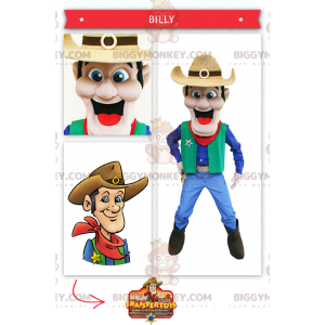 Wild West Cowboy BIGGYMONKEY™ Maskottchen Kostüm -