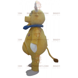 Disfraz de mascota BIGGYMONKEY™ de toro búfalo amarillo gigante