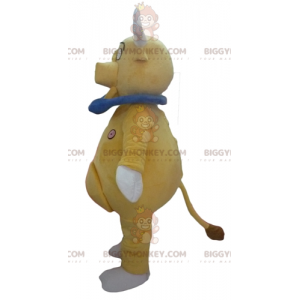 Zabawny kostium maskotki olbrzymiego żółtego byka bawole