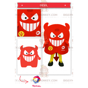 All Red Devil BIGGYMONKEY™ maskotdräkt - BiggyMonkey maskot