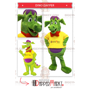 Costume da dinosauro colorato BIGGYMONKEY™ mascotte -
