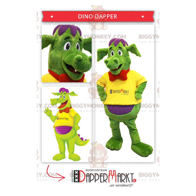 Colorido disfraz de dinosaurio BIGGYMONKEY™ para mascota -