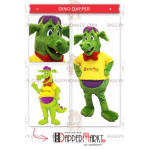 Costume de mascotte BIGGYMONKEY™ de dinosaure coloré -
