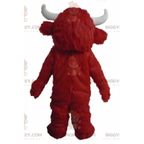 BIGGYMONKEY™ Costume da mascotte da mucca rossa e nera tutta