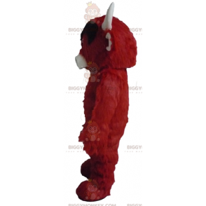 Costume de mascotte BIGGYMONKEY™ de vache rouge noire et