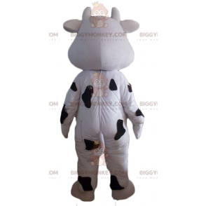 Traje de mascote de vaca branca e preta BIGGYMONKEY™ com