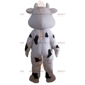 Weiße und schwarze Kuh BIGGYMONKEY™ Maskottchen-Kostüm mit