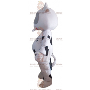 Costume de mascotte BIGGYMONKEY™ de vache blanche et noire avec