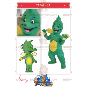 Green and Yellow Baby Dragon BIGGYMONKEY™ Mascot Costume -
