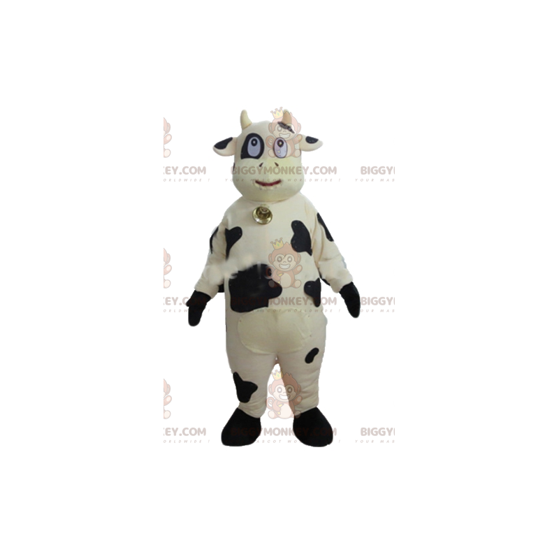 Costume de mascotte BIGGYMONKEY™ de vache blanche et noire