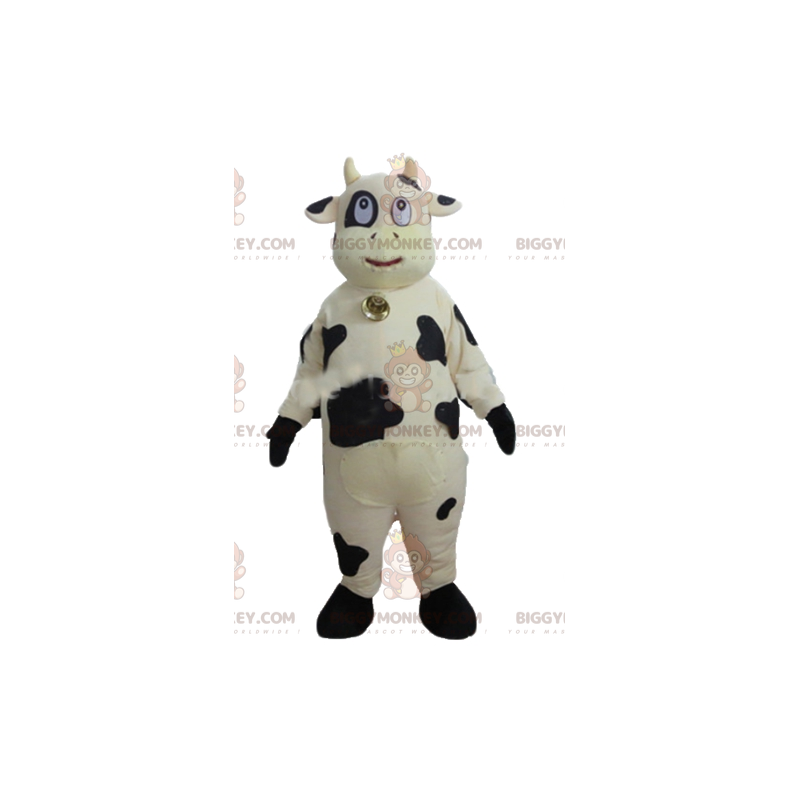 Gigantische witte en zwarte koe BIGGYMONKEY™ mascottekostuum -