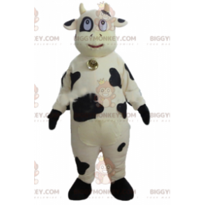 Costume de mascotte BIGGYMONKEY™ de vache blanche et noire