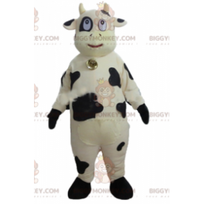 Gigantische witte en zwarte koe BIGGYMONKEY™ mascottekostuum -