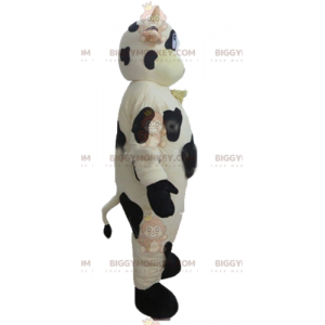 Costume de mascotte BIGGYMONKEY™ de vache blanche et noire