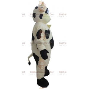 Traje de mascote gigante de vaca branca e preta BIGGYMONKEY™ –