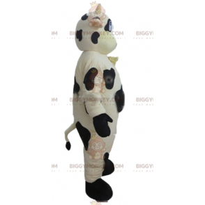 Giant White and Black Cow BIGGYMONKEY™ Mascot Costume -